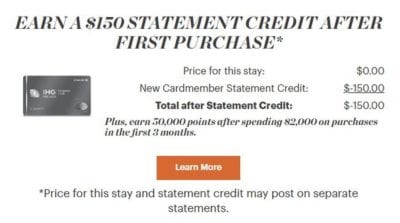 Chase Ihg Premier 50 000 Points 150 Statement Credit Terrible