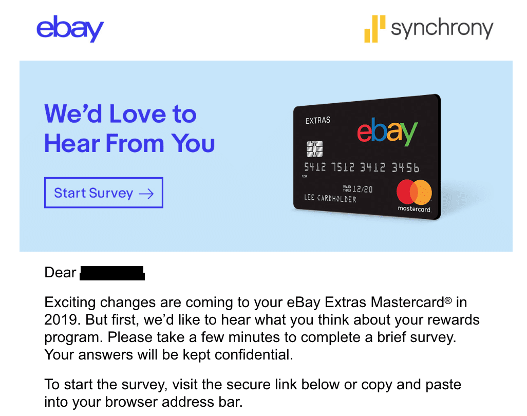 Changes Coming to Existing eBay/Paypal Mastercard Cardholders in 2019