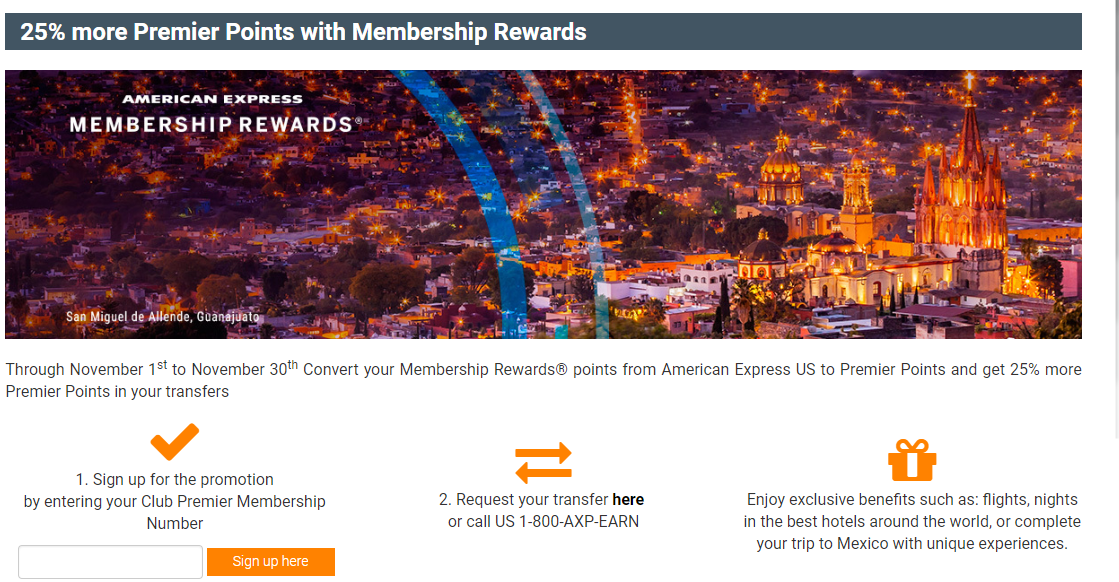 Aeromexico Rewards Chart