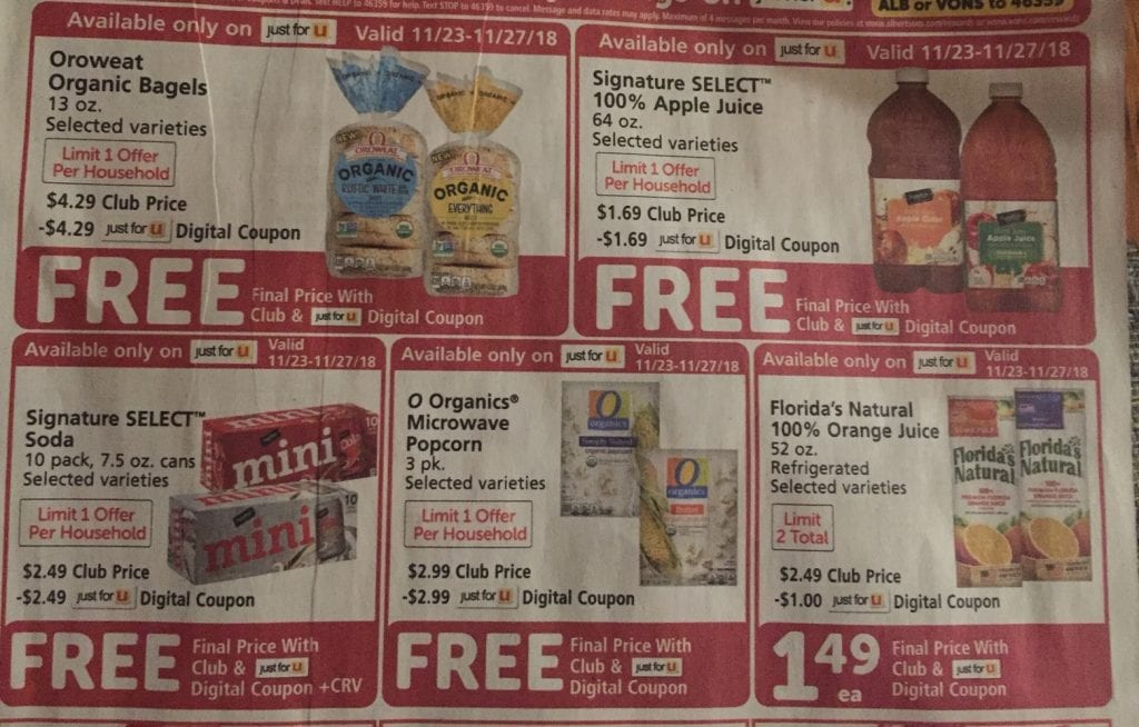 [Expired] 10 In Free Food Items Safeway, Vons, Randall’s, & Tom Thumb
