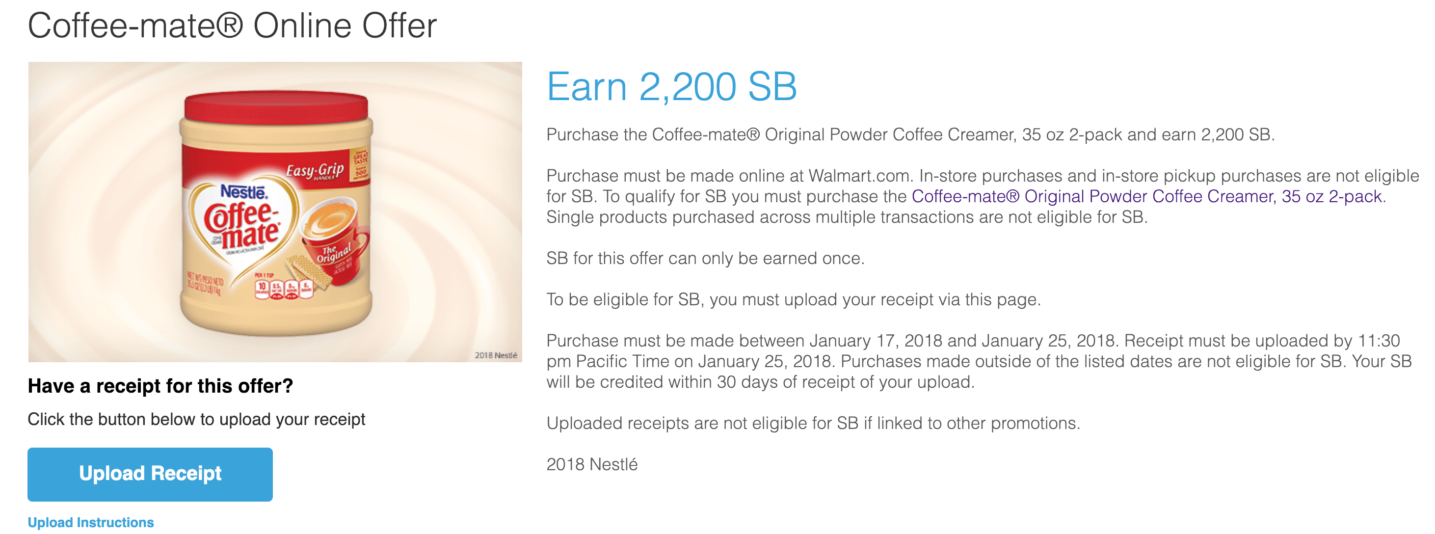 [Expired] Swagbucks 11 Moneymaker + Free Creamer with