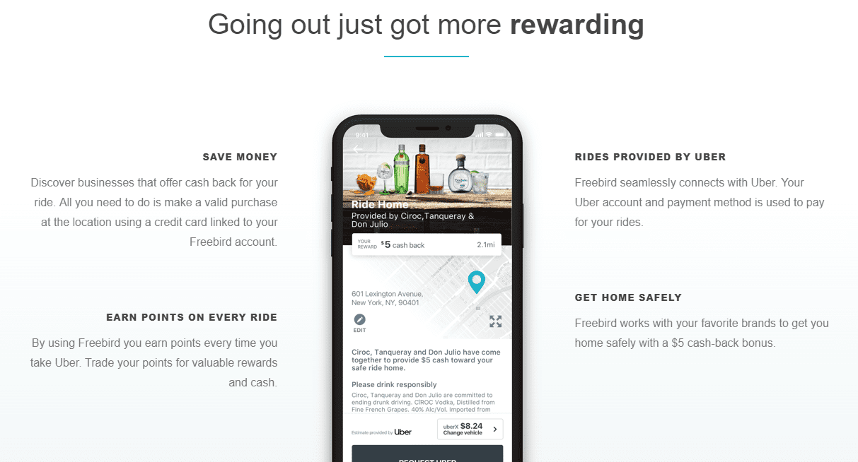 freebird uber rewards app