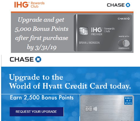 Expired Targeted Chase Hyatt Ihg Upgrade Offers Doctor Of