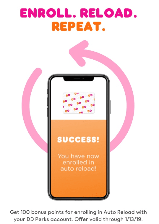 [Expired] [Targeted] Dunkin Donuts 100 Points For Enrolling In Auto