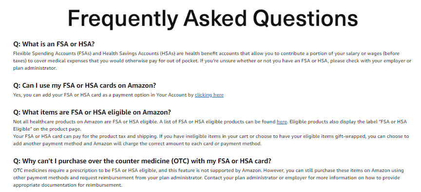 Health FSA-eligible items: OTC products (with and without a prescription)