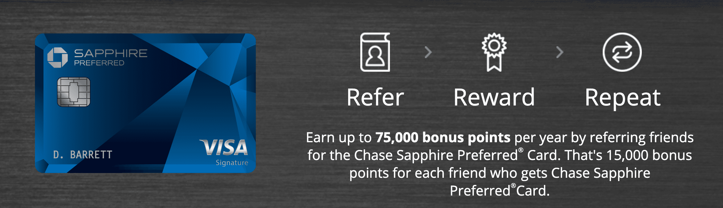 Chase Sapphire Preferred 15,000 Points Referral Bonus + 60,000 Points