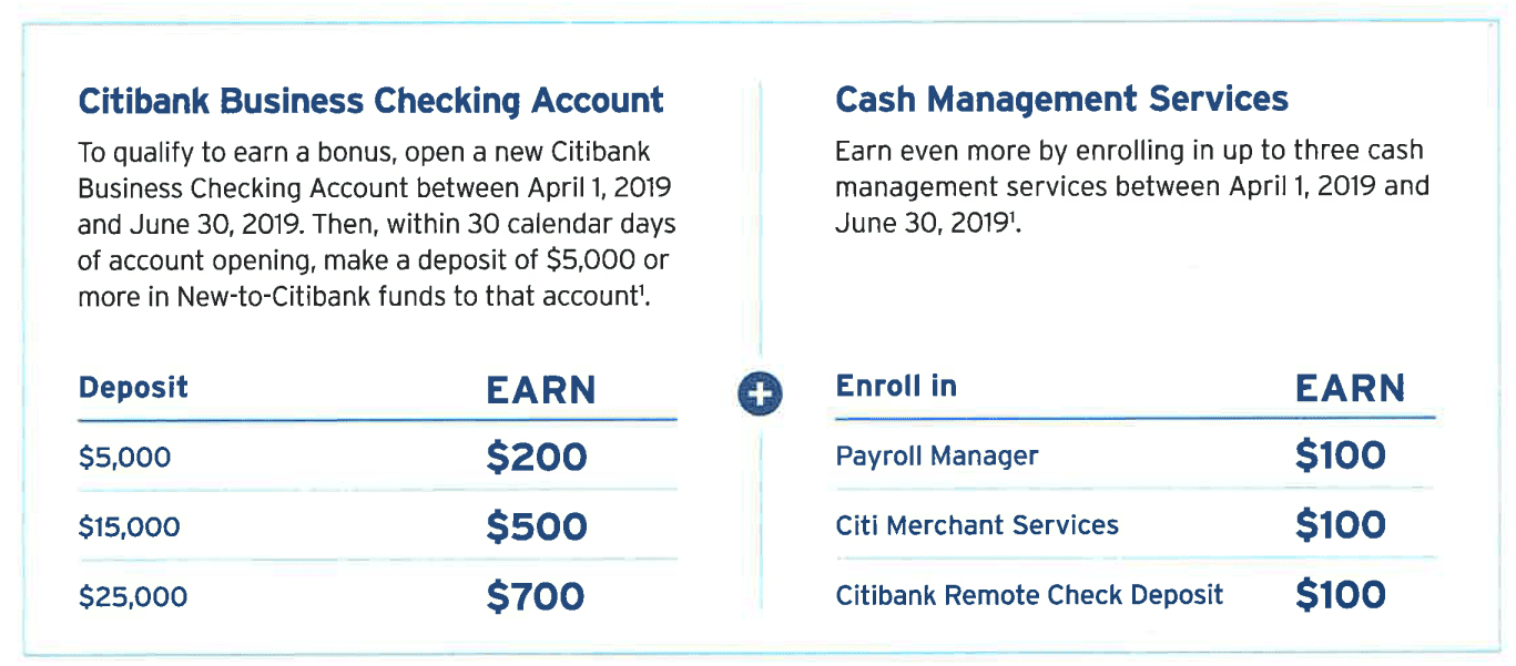 [Expired] [Targeted] Citibank Up To 700 Business Checking Bonus [CA