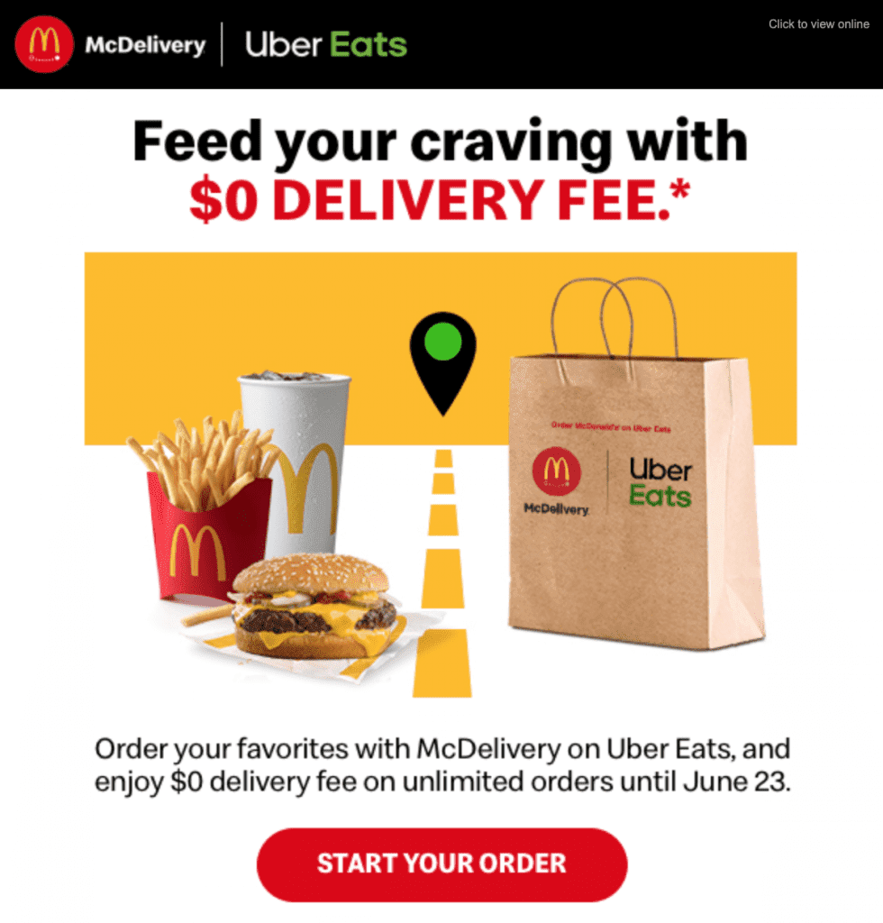 [Expired] Free UberEATS Delivery for McDonalds through June 23rd with Promo Code MCDS0DF