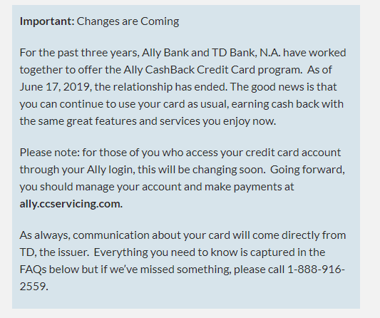 Ally Bank Credit Card Discontinued Doctor Of Credit