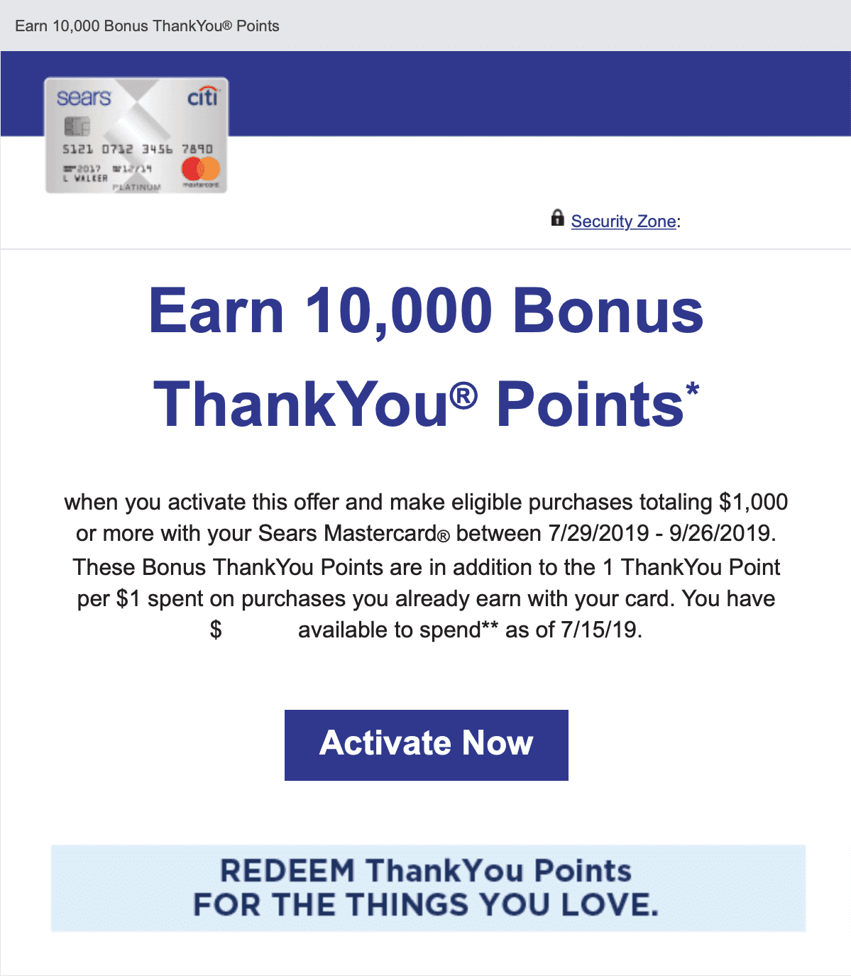expired citi sears card spending bonus – earn 10000