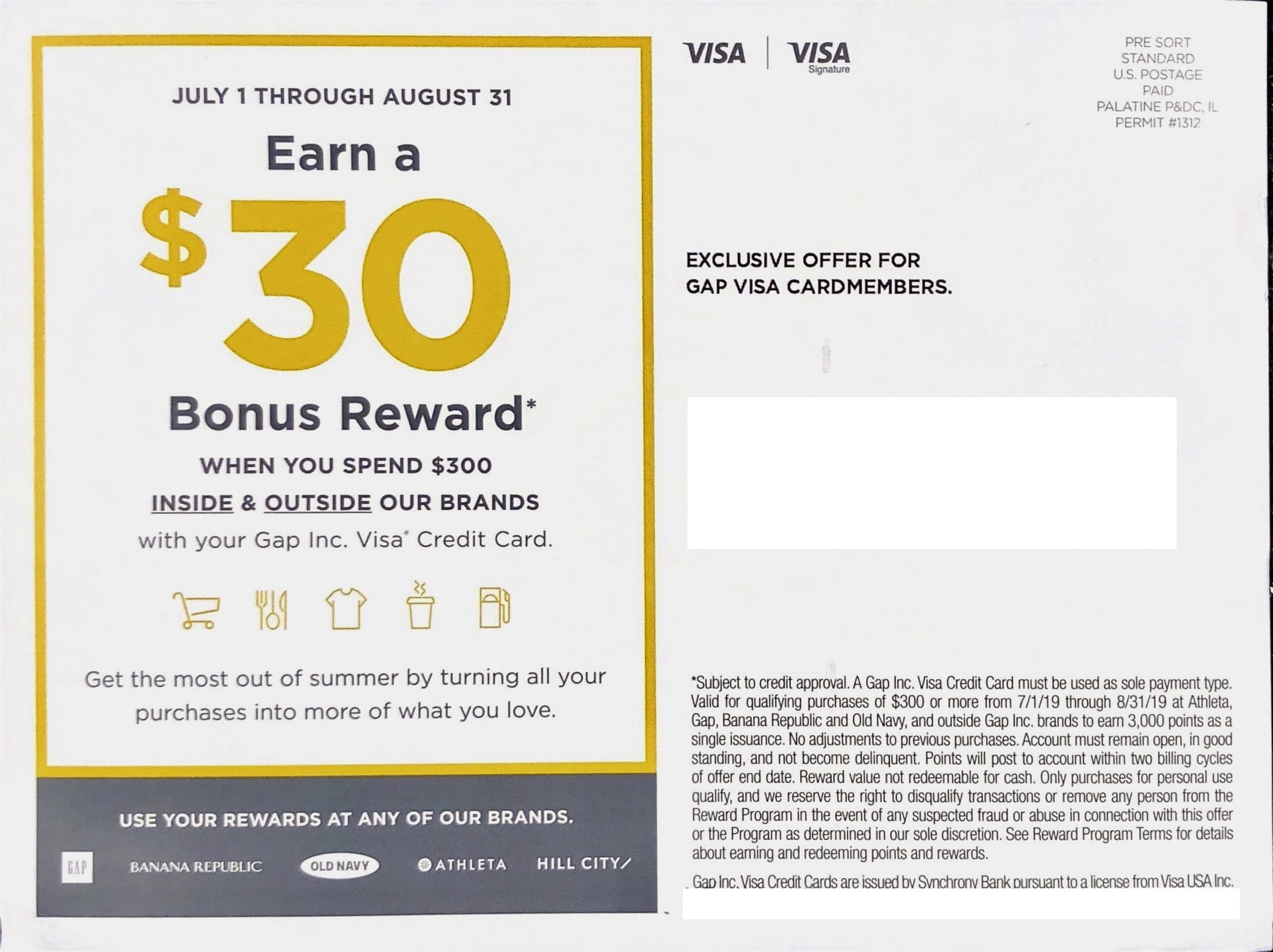 Expired Targeted Gap Old Navy Banana Republic Cardholders July August Offers 30 When You Spend 300 Doctor Of Credit