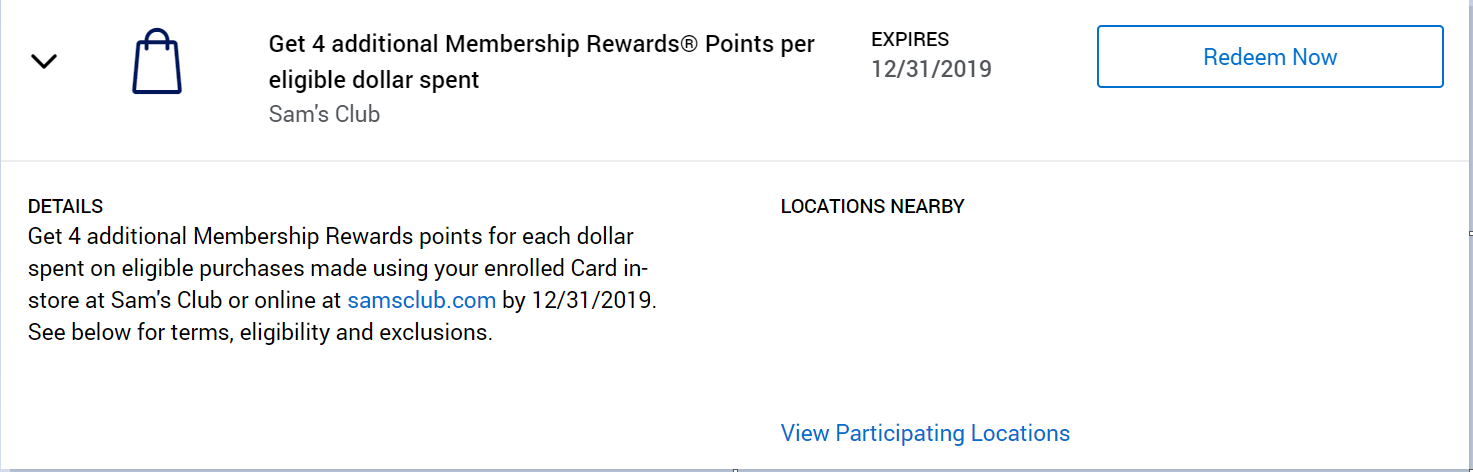 Expired] [Targeted] AmEx Offer: Sam's Club, Additional 4 Membership Rewards  Points Per $1 Spent - Doctor Of Credit