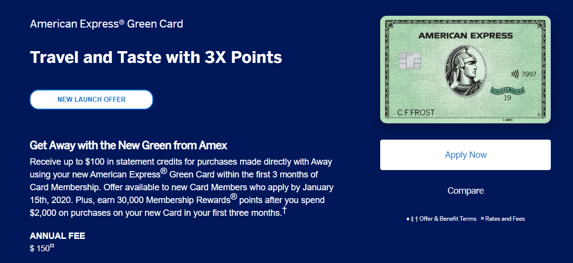 American Express Green Card 45 000 Point Bonus Offer Ymmv Doctor Of Credit