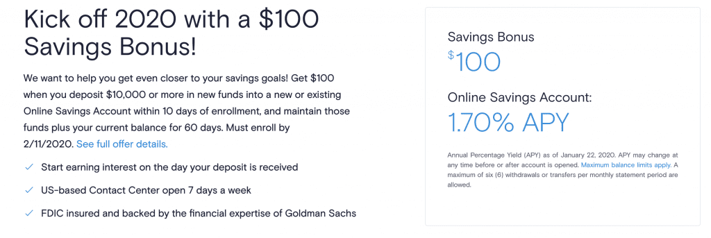 $100 bonus