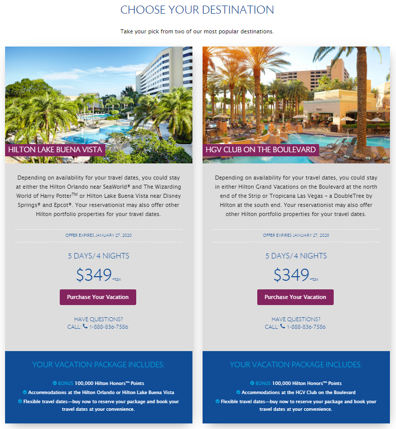 hilton timeshare presentation deals