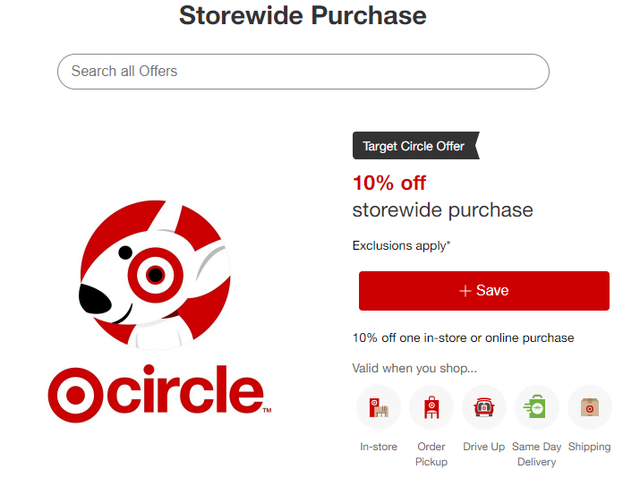 Expired Ymmv Target Circle 10 Off Online Or In Store