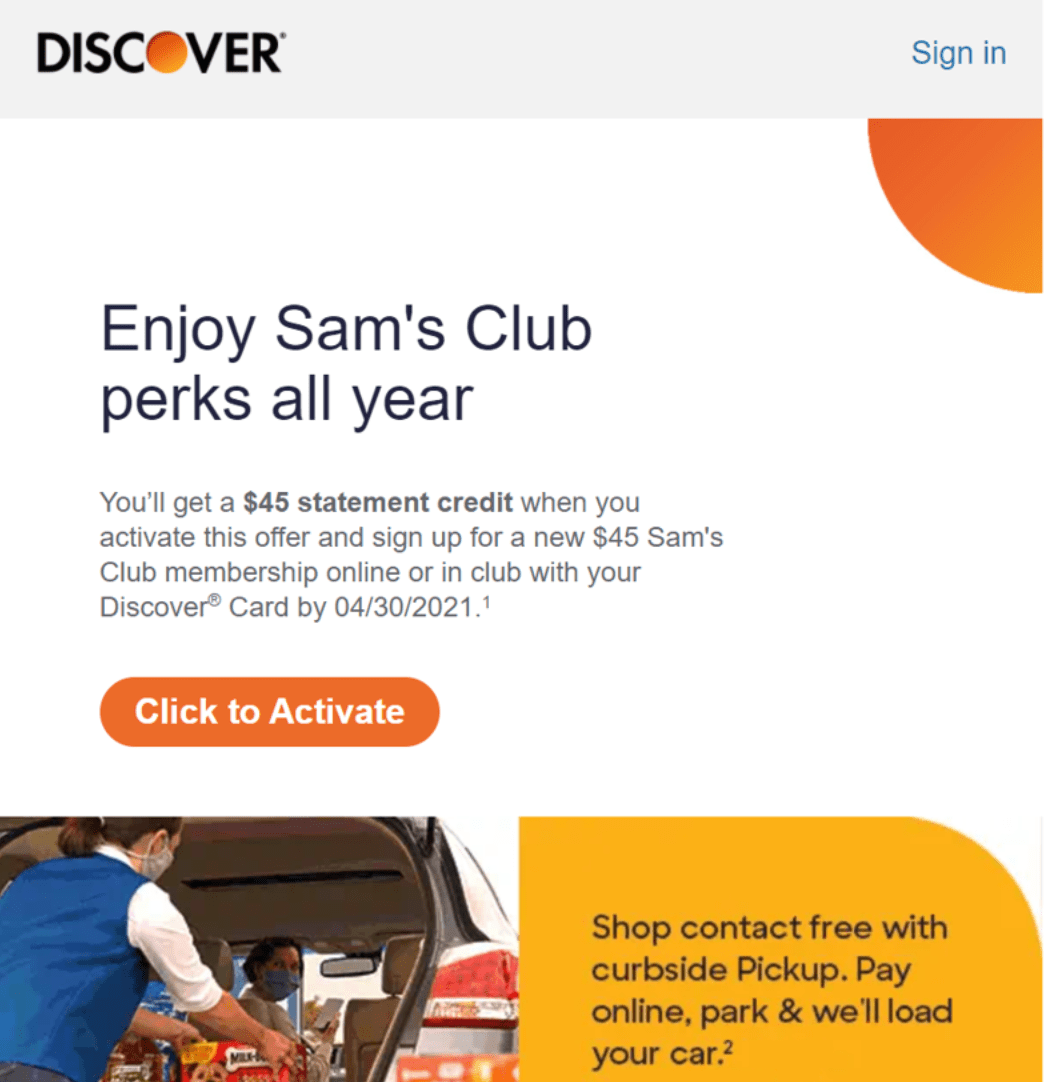 Discover: Buy Sam's Club Membership ($45) and Get $45 - Doctor Of Credit
