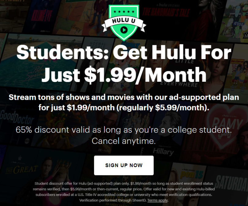 How Much Is Hulu A Month For Students