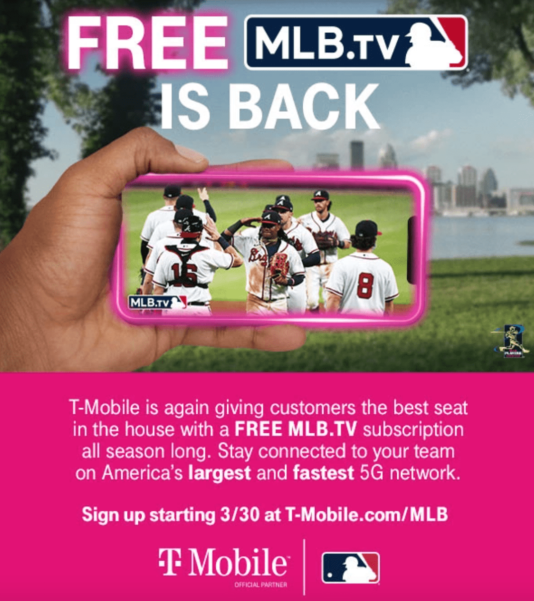 T-Mobile and Sprint Users Get Free Year Of MLB Premium 2021 (Begins March 30)