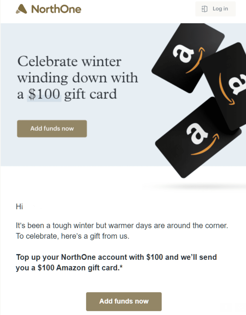 Expired Targeted Northone Add 100 Get 100 Amazon Giftcard Doctor Of Credit Expired Targeted Northone Add 100 Get 100 Amazon Giftcard Doctor Of Credit