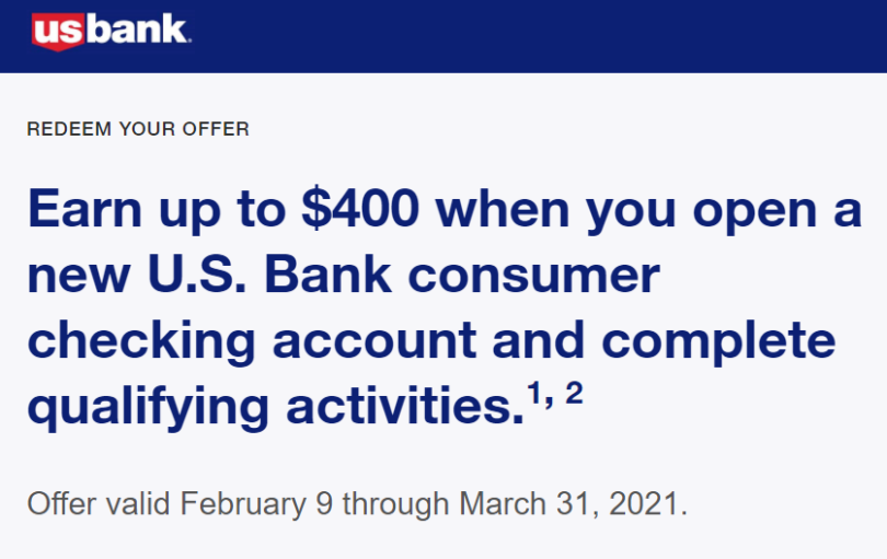 [Expired] U.S. Bank 400 Checking Bonus Doctor Of Credit