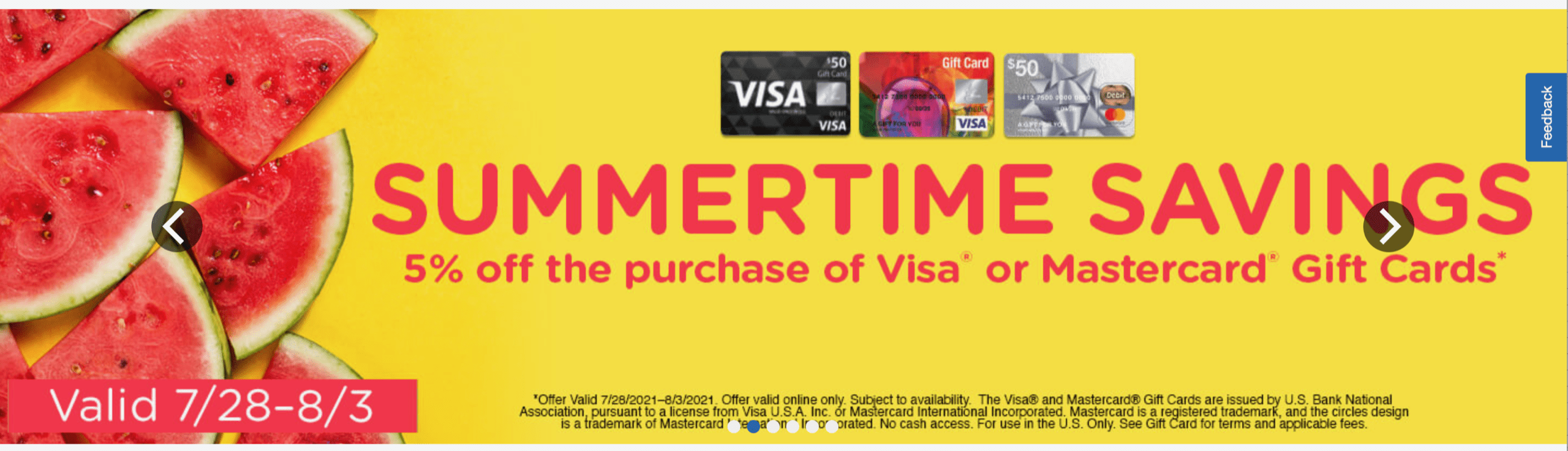 Visa $20-$500 Gift Card ($5.95 activation fee), 1 ct - Kroger