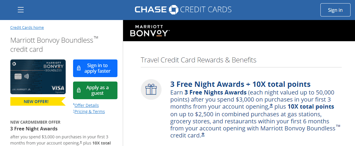 Marriott Bonvoy Credit Cards