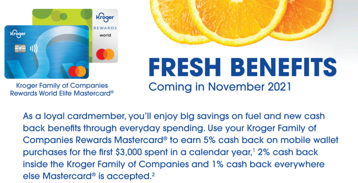 Changes To The Kroger Mastercard (5 Cashback On Mobile Wallet On Up To