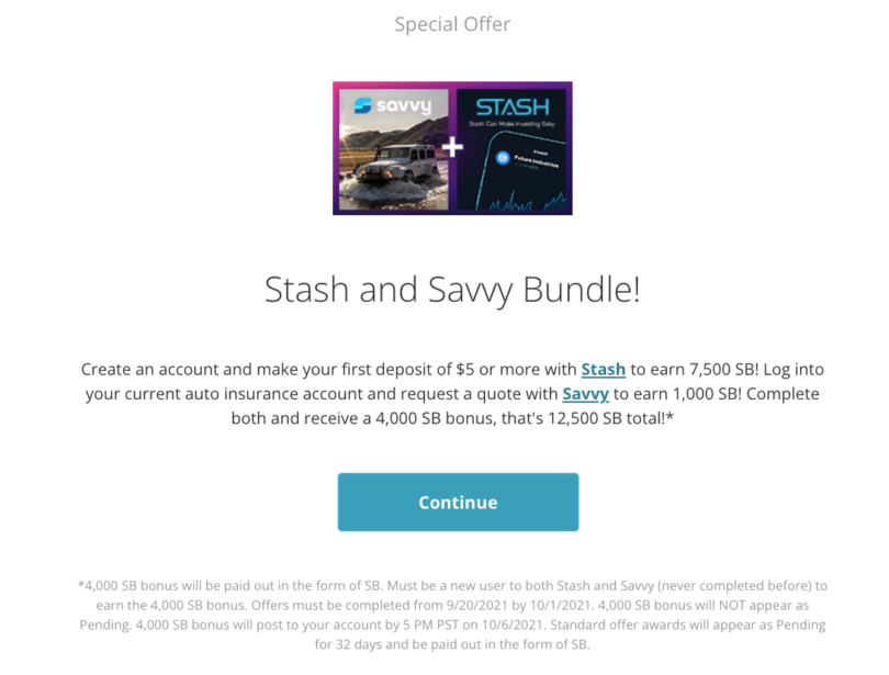 Swagbucks Bundle Get 135 With Free Stash Investing App Signup + Savvy Insurance Quote Doctor