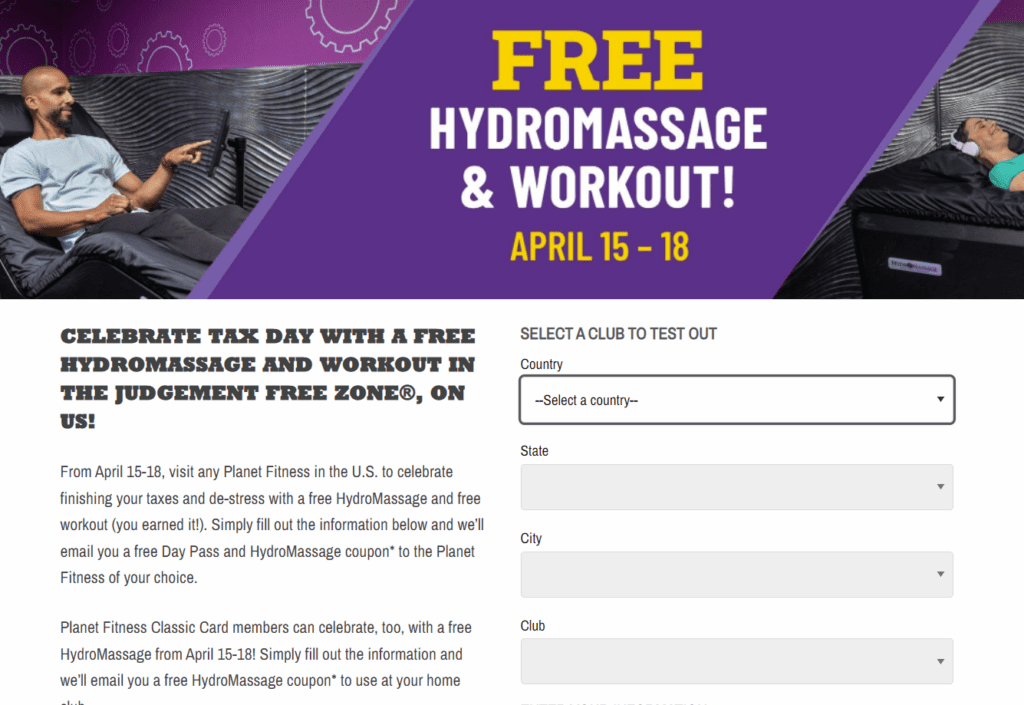 [Expired] Fitness Free Hydromassage (4/15 4/18) Doctor Of
