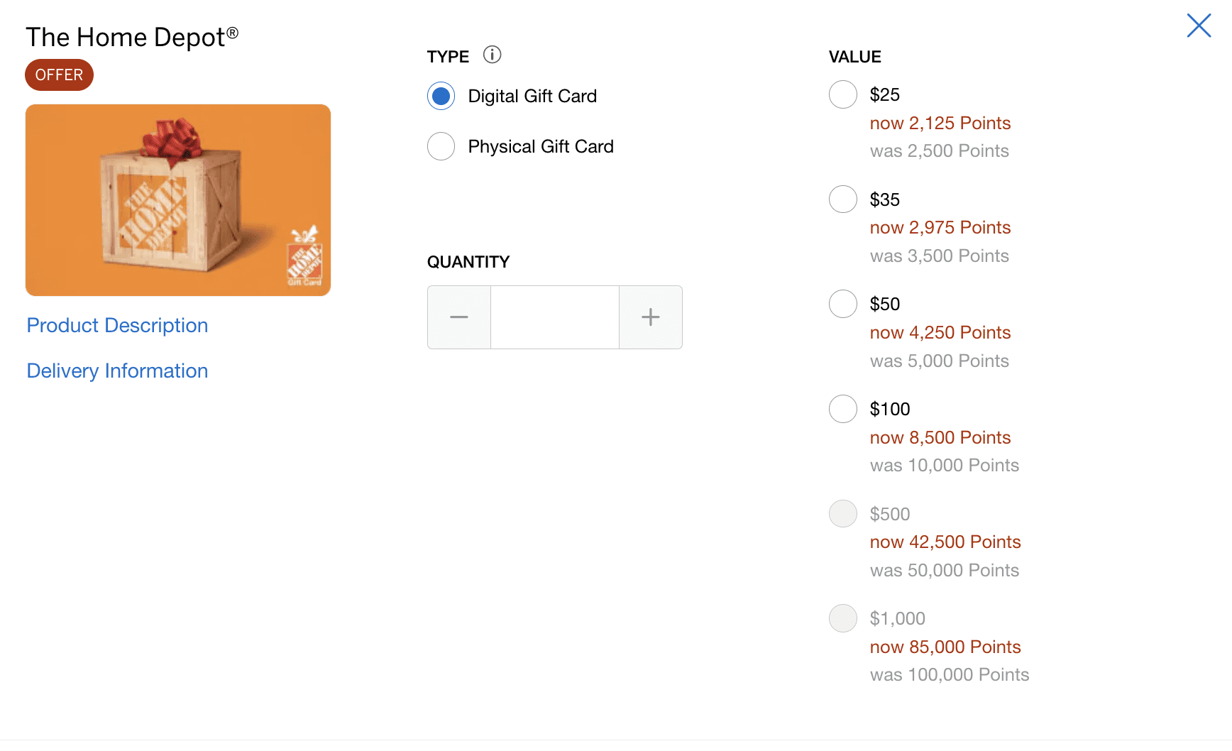 Home depot sales gift card discount