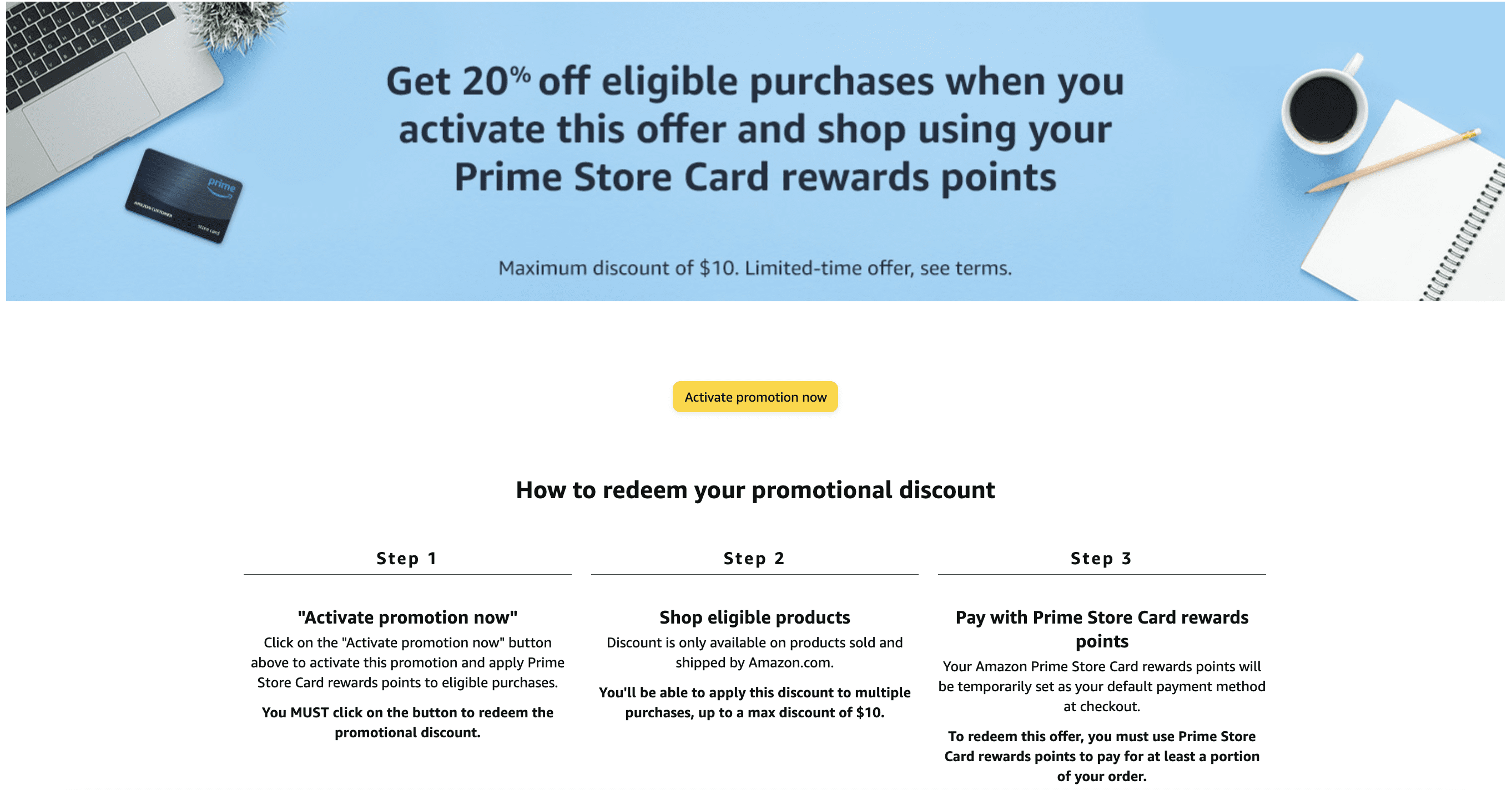 Expired]  Prime Synchrony Card: Use 1 Point & Get 20% Off  (Max  $10 Discount) - Doctor Of Credit