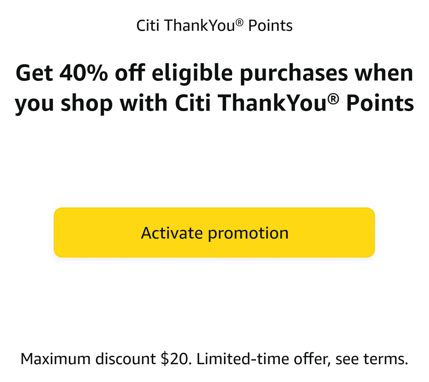 Redeem ThankYou® Points from Citi - ThankYou® Rewards Program