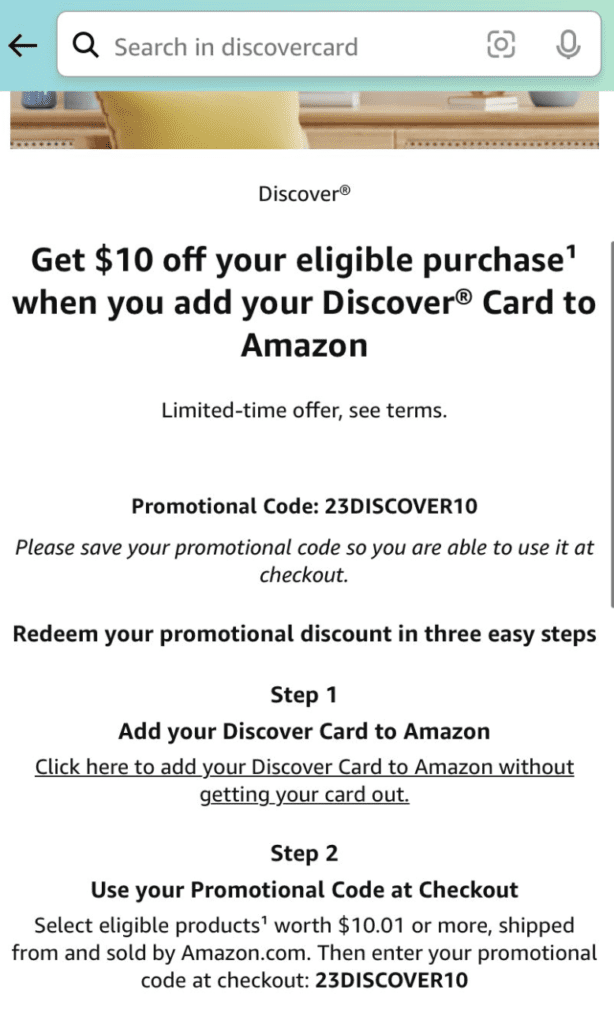 Targeted] : Add Discover Card & Get $10 (24DISCOH1) - Doctor Of Credit