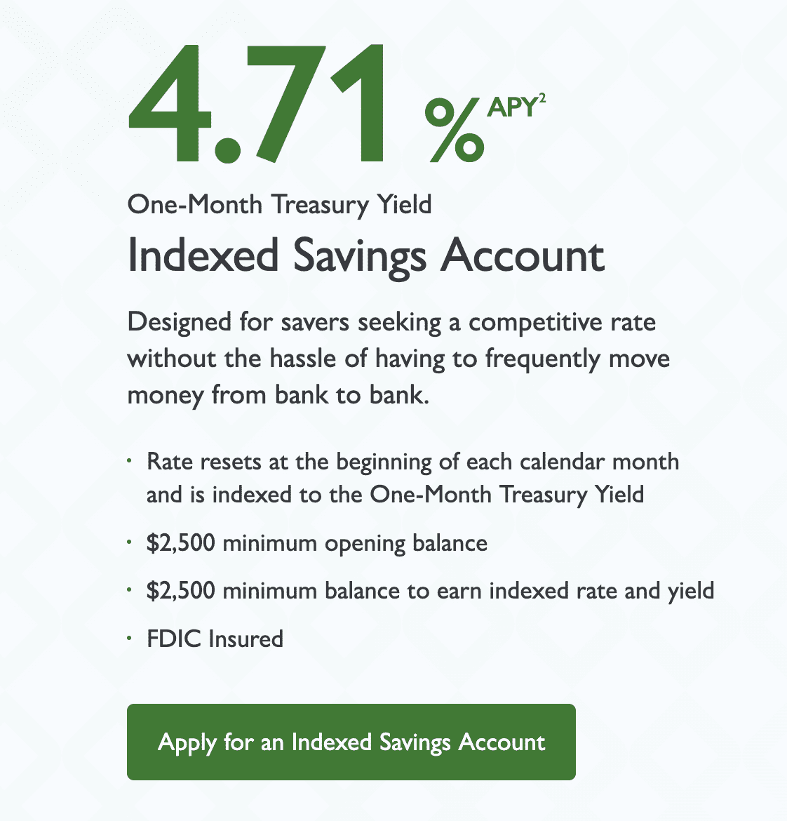 [Shutting Down 11/25] Ivy Bank Indexed Savings Account: Indexed To One-Month U.S. Treasury Yield – Doctor Of Credit