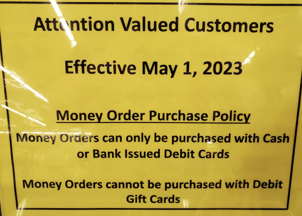 Safeway shop money order