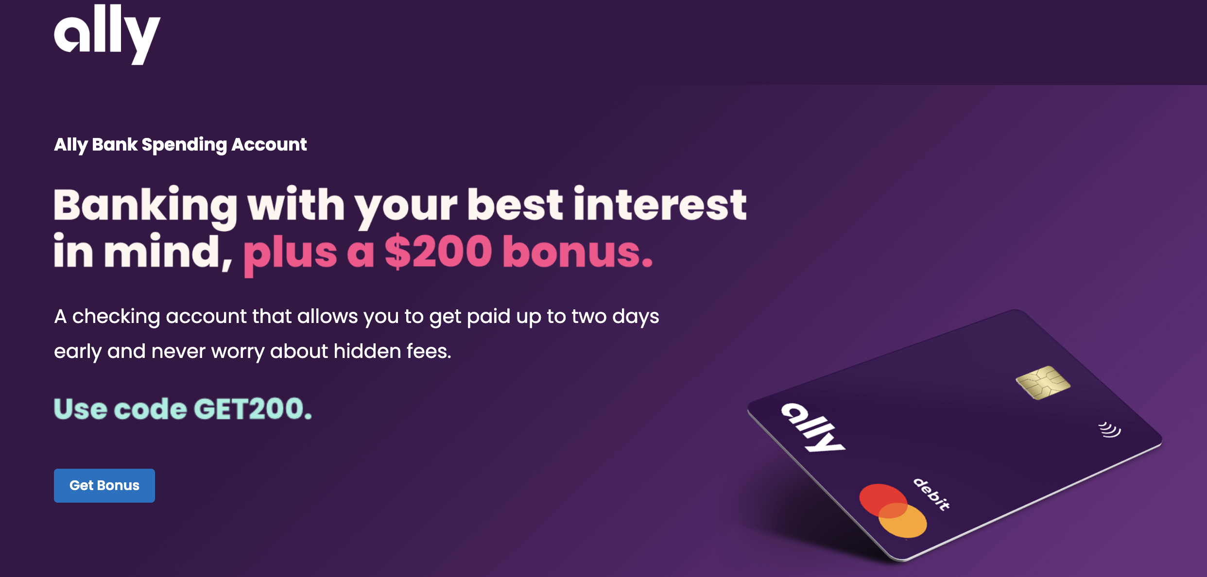 Ally Bank Card