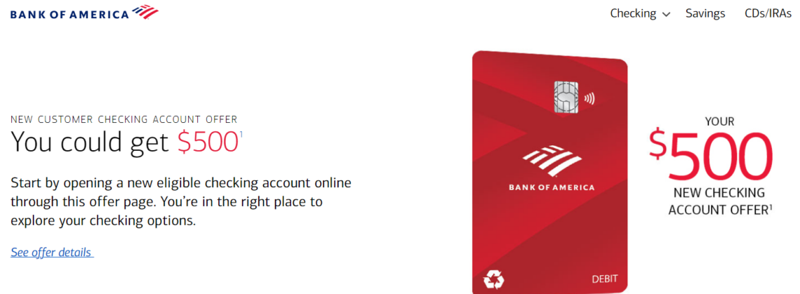 [Expired] Bank of America $500 Checking Bonus, Direct Deposit Not ...