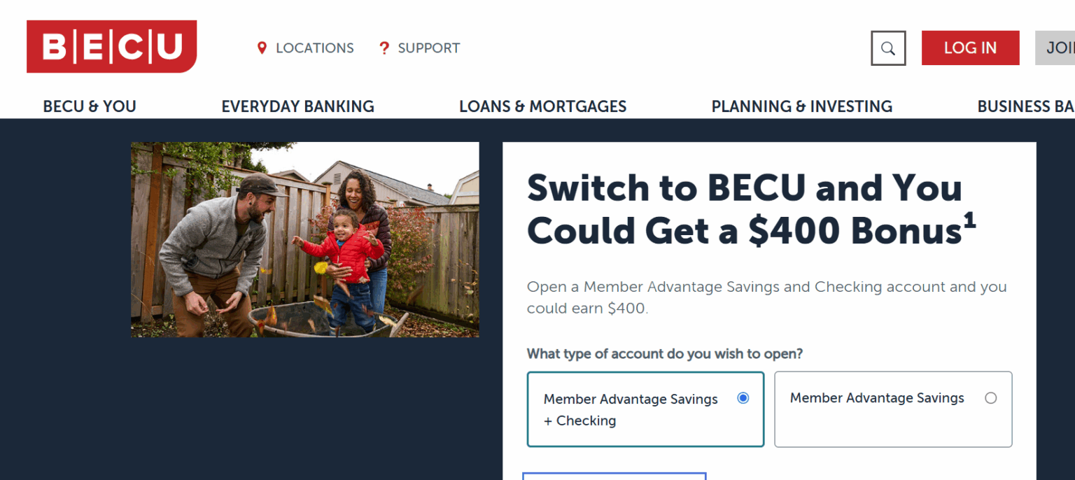 [WA, ID & OR only] BECU $300 Checking Bonus