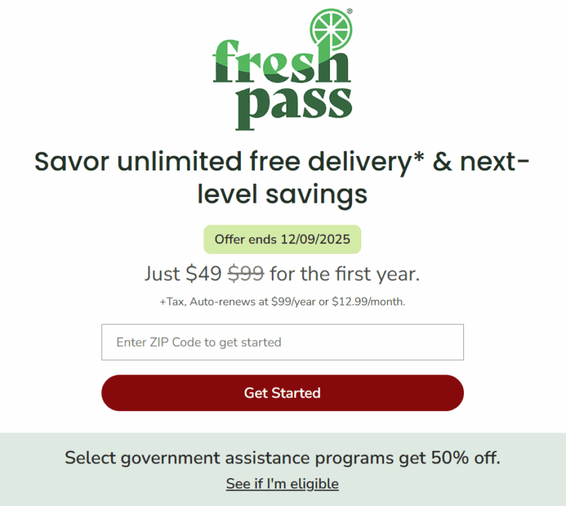Freshpass Video Safeway Freshpass ($49, Normally $99) - Free Delivery + $5 Off Per ...