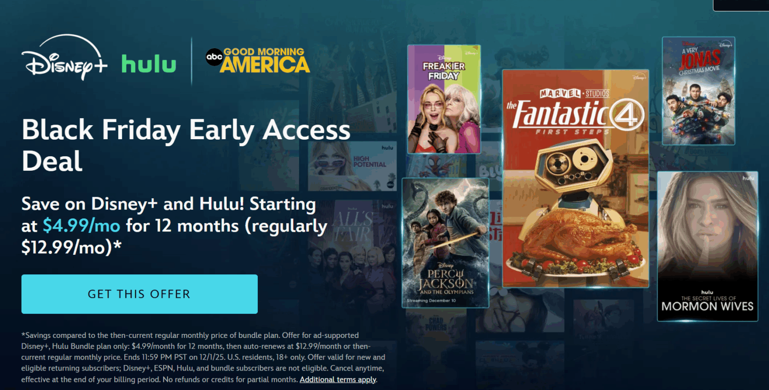 Disney+, Hulu Bundle With Ads For $4.99 Per Month For 12 Months