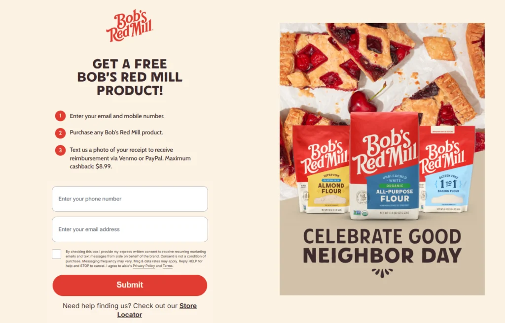 Free Bob’s Red Mill After Aisle Rebate (Up To $8.99)